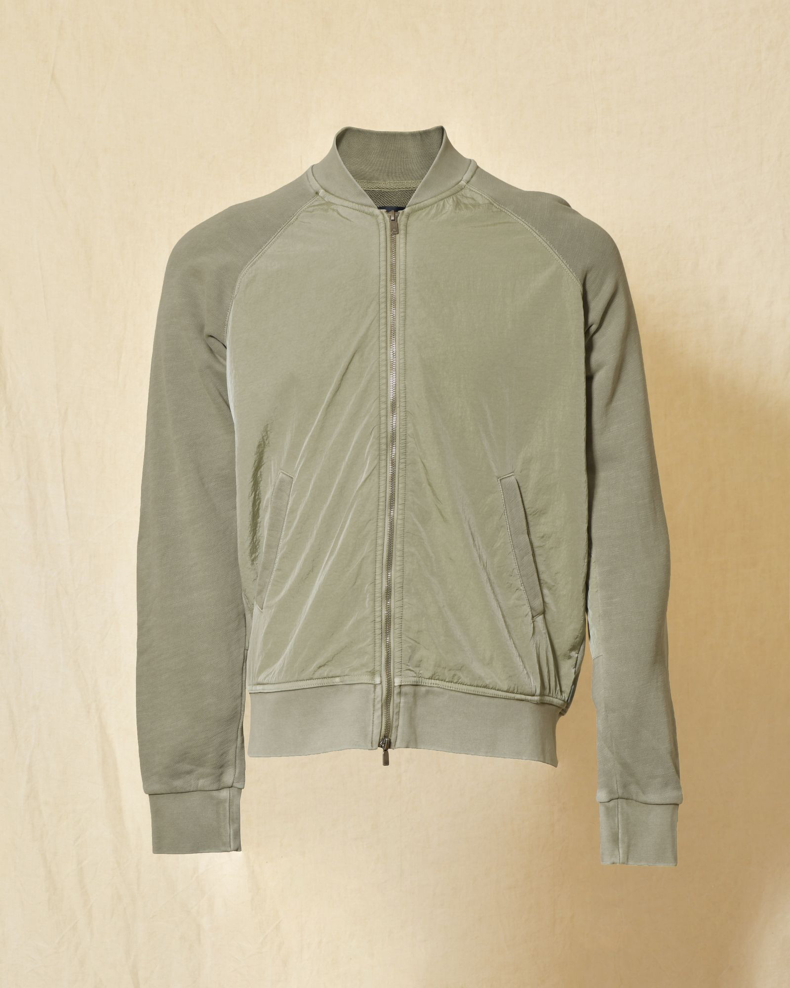 Veste de jogging bi-matière verte Keeling
