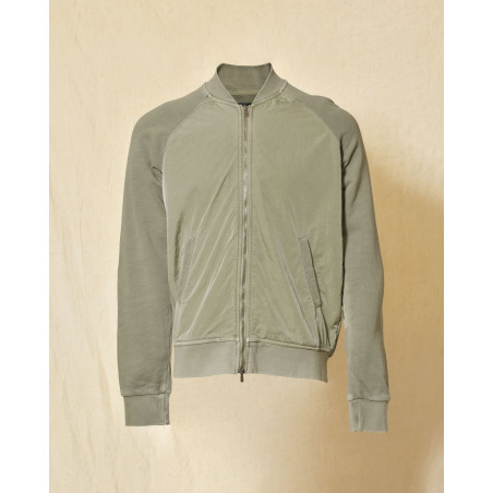 Veste de jogging bi-matière verte Keeling