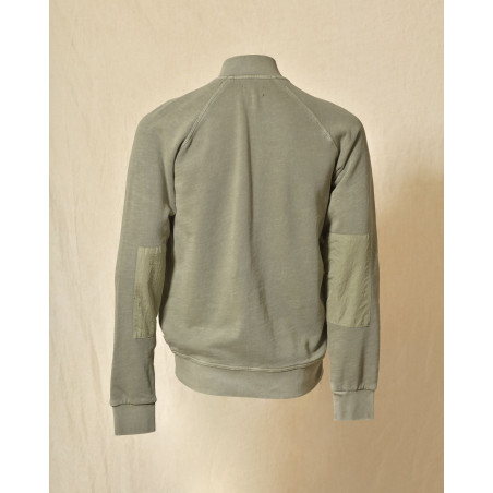 Veste de jogging bi-matière verte Keeling
