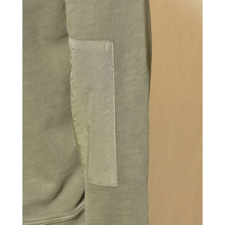 Veste de jogging bi-matière verte Keeling