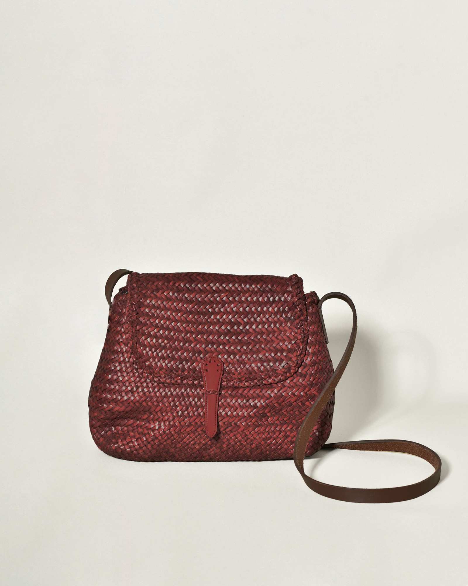 Sac en cuir tressé avec fermeture à rabat Dragon Diffusion