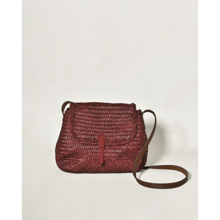 Sac en cuir tressé avec fermeture à rabat Dragon Diffusion