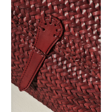 Sac en cuir tressé avec fermeture à rabat Dragon Diffusion