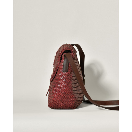 Sac en cuir tressé avec fermeture à rabat Dragon Diffusion
