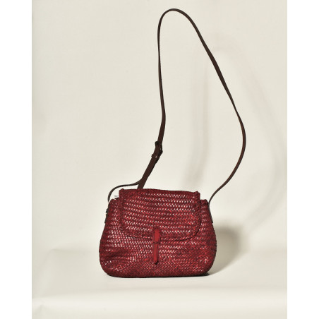 Sac en cuir tressé avec fermeture à rabat Dragon Diffusion