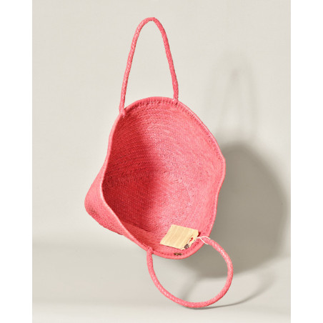 Sac cabas rose en fibres tressées Dragon Diffusion