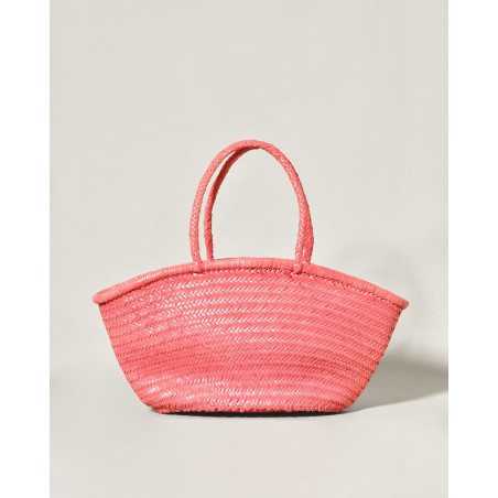Sac cabas rose en fibres tressées Dragon Diffusion