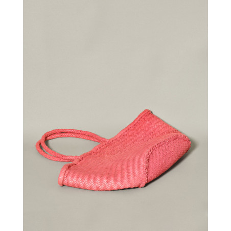 Sac cabas rose en fibres tressées Dragon Diffusion