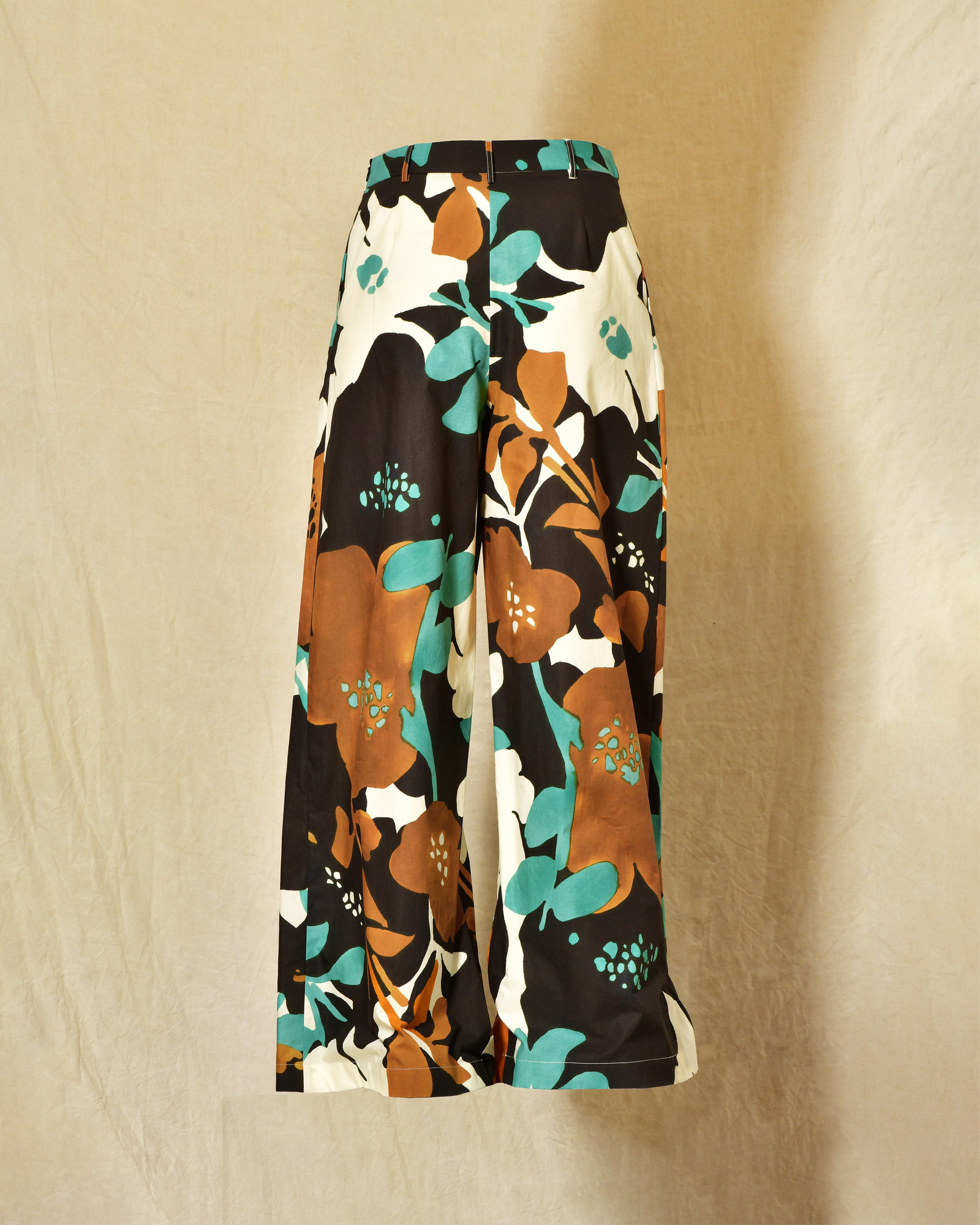Pantalon large à imprimé florale Lady Cotton
