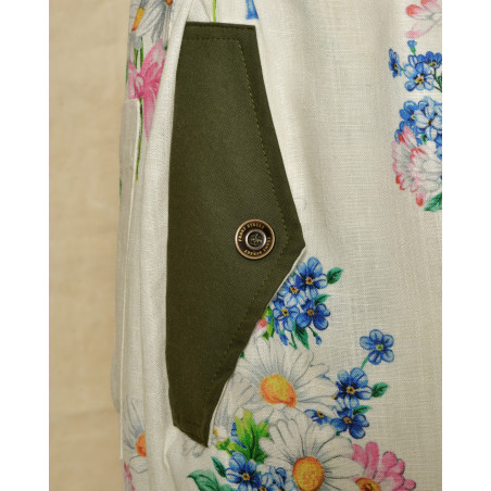 Pantalon en lin à imprimés floraux Front Street