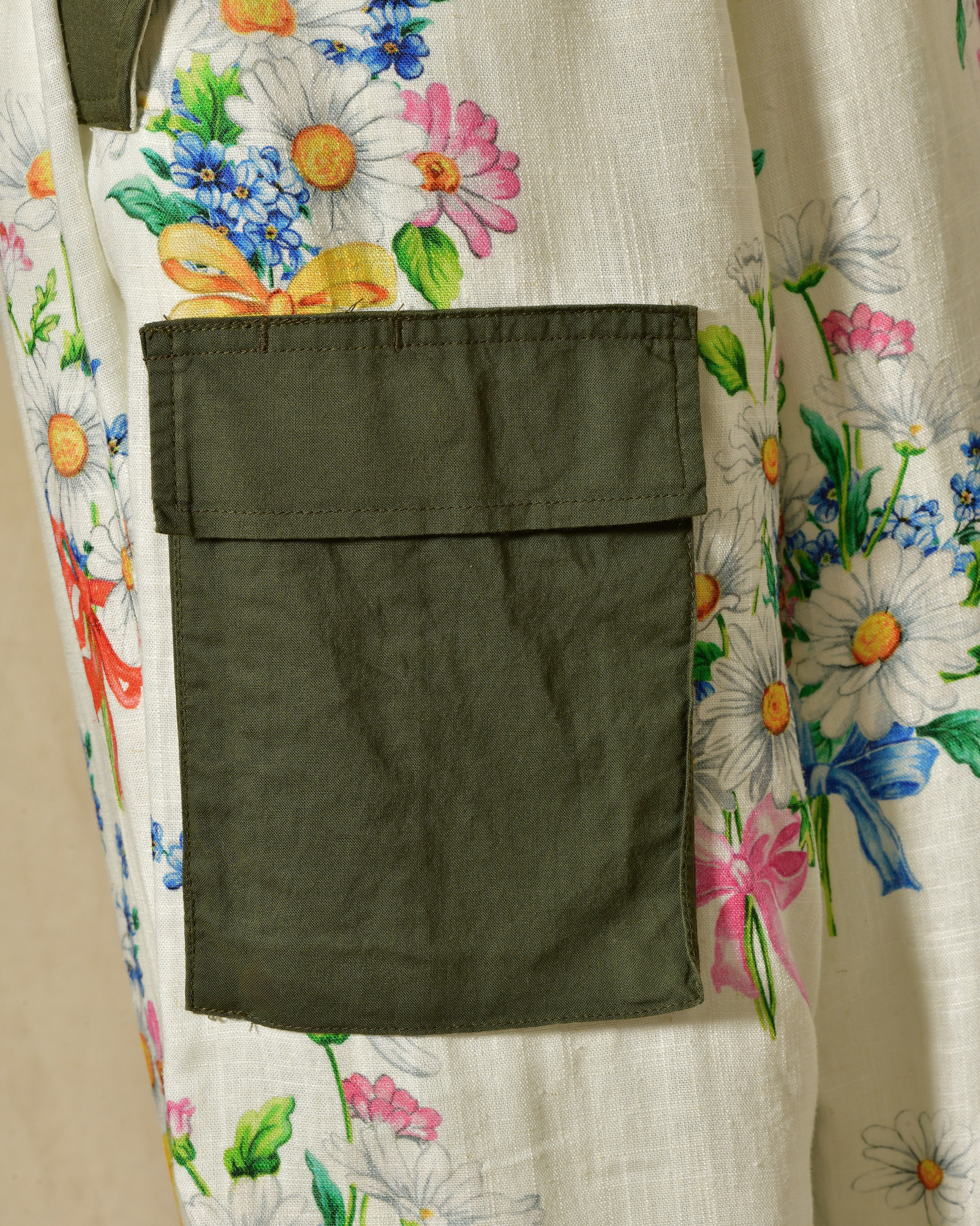 Pantalon en lin à imprimés floraux Front Street