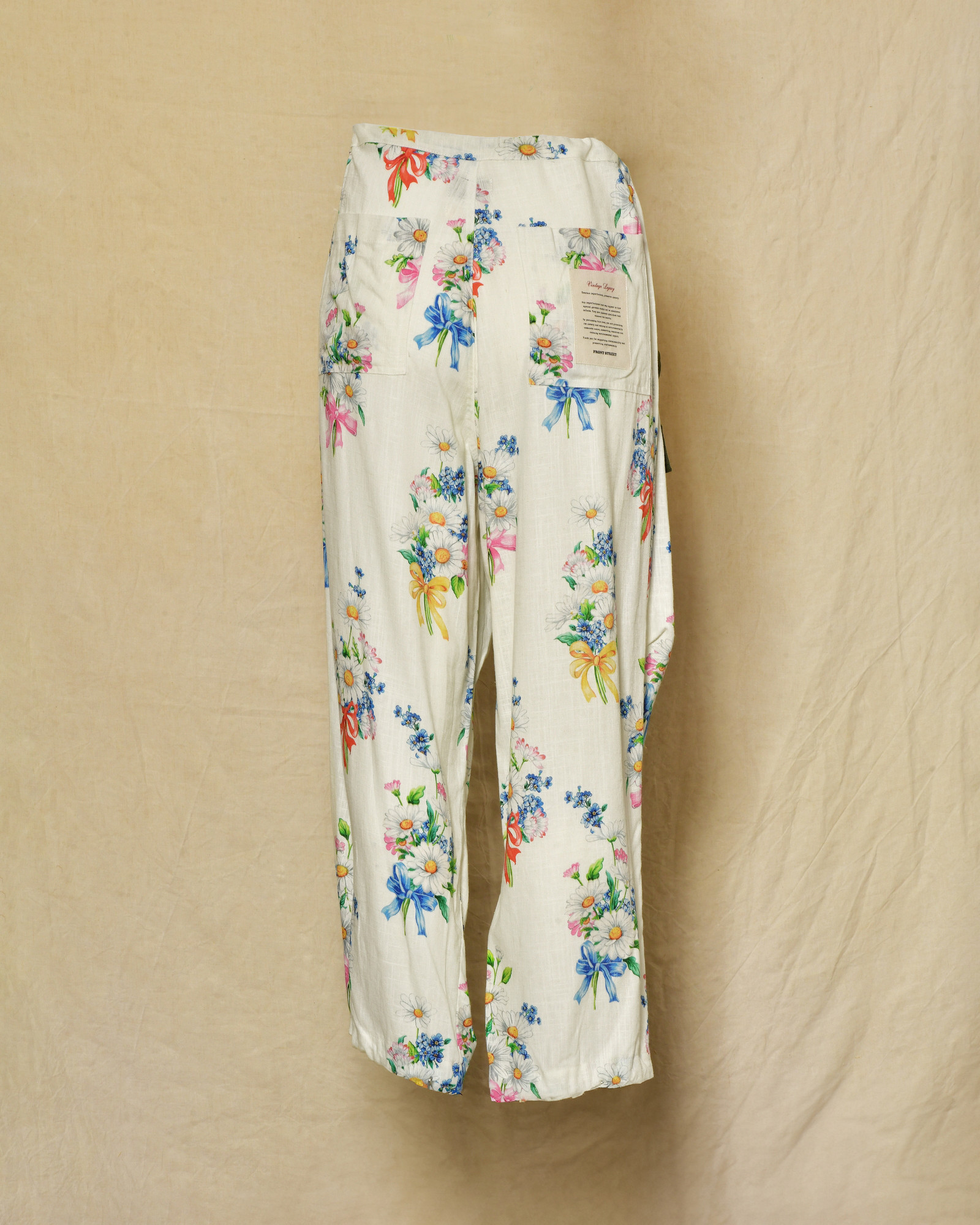 Pantalon en lin à imprimés floraux Front Street