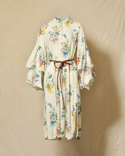 Robe en lin à imprimés floraux Front Street