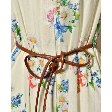 Robe en lin à imprimés floraux Front Street