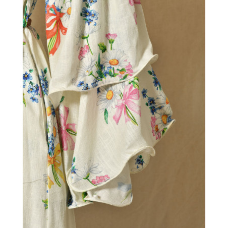 Robe en lin à imprimés floraux Front Street