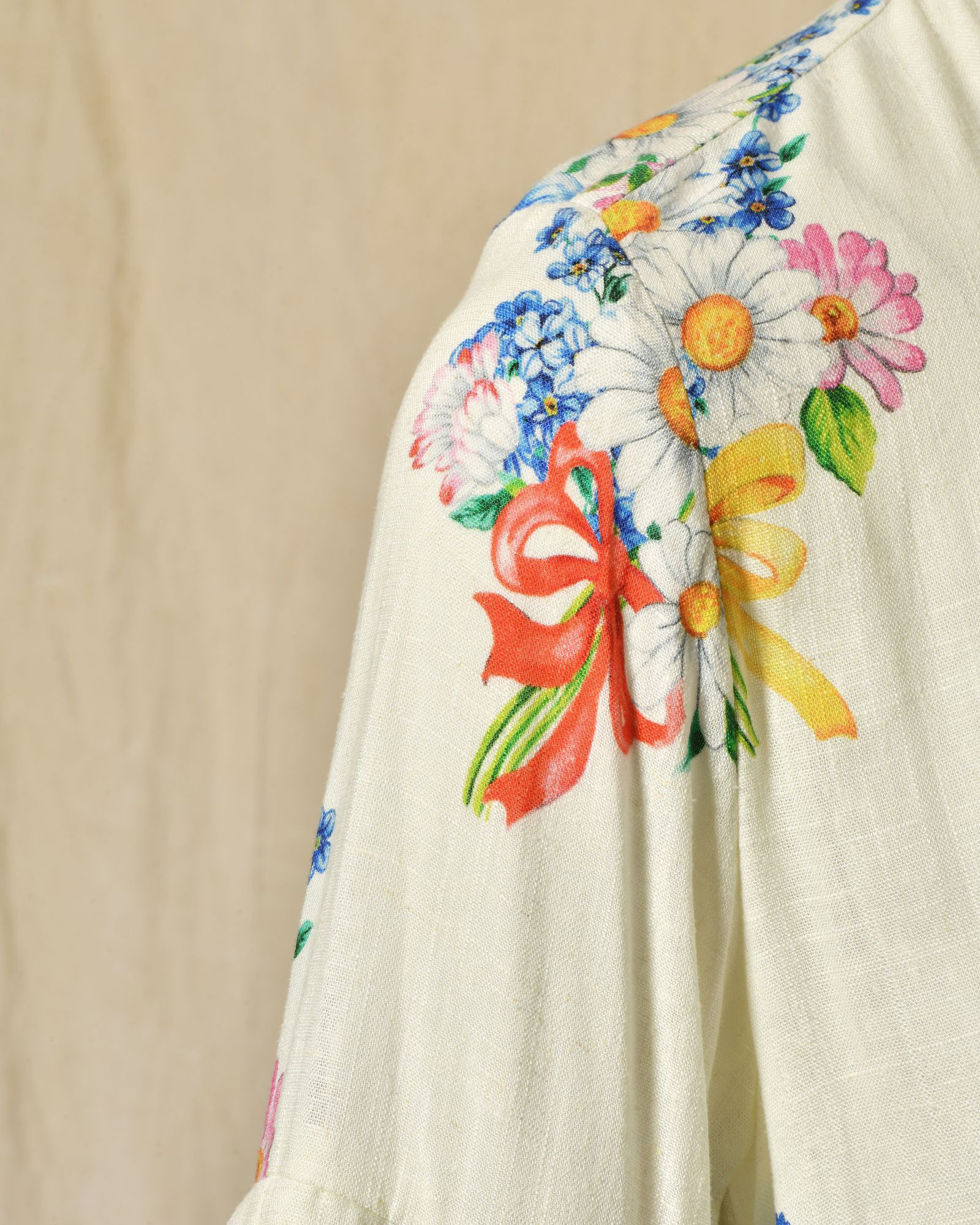 Robe en lin à imprimés floraux Front Street