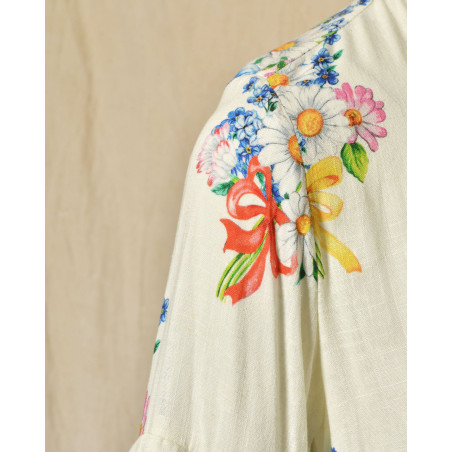 Robe en lin à imprimés floraux Front Street