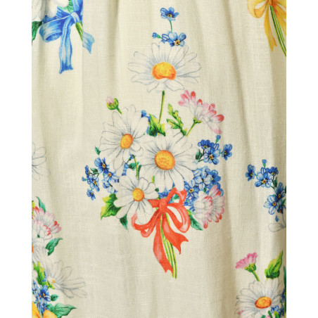 Robe en lin à imprimés floraux Front Street