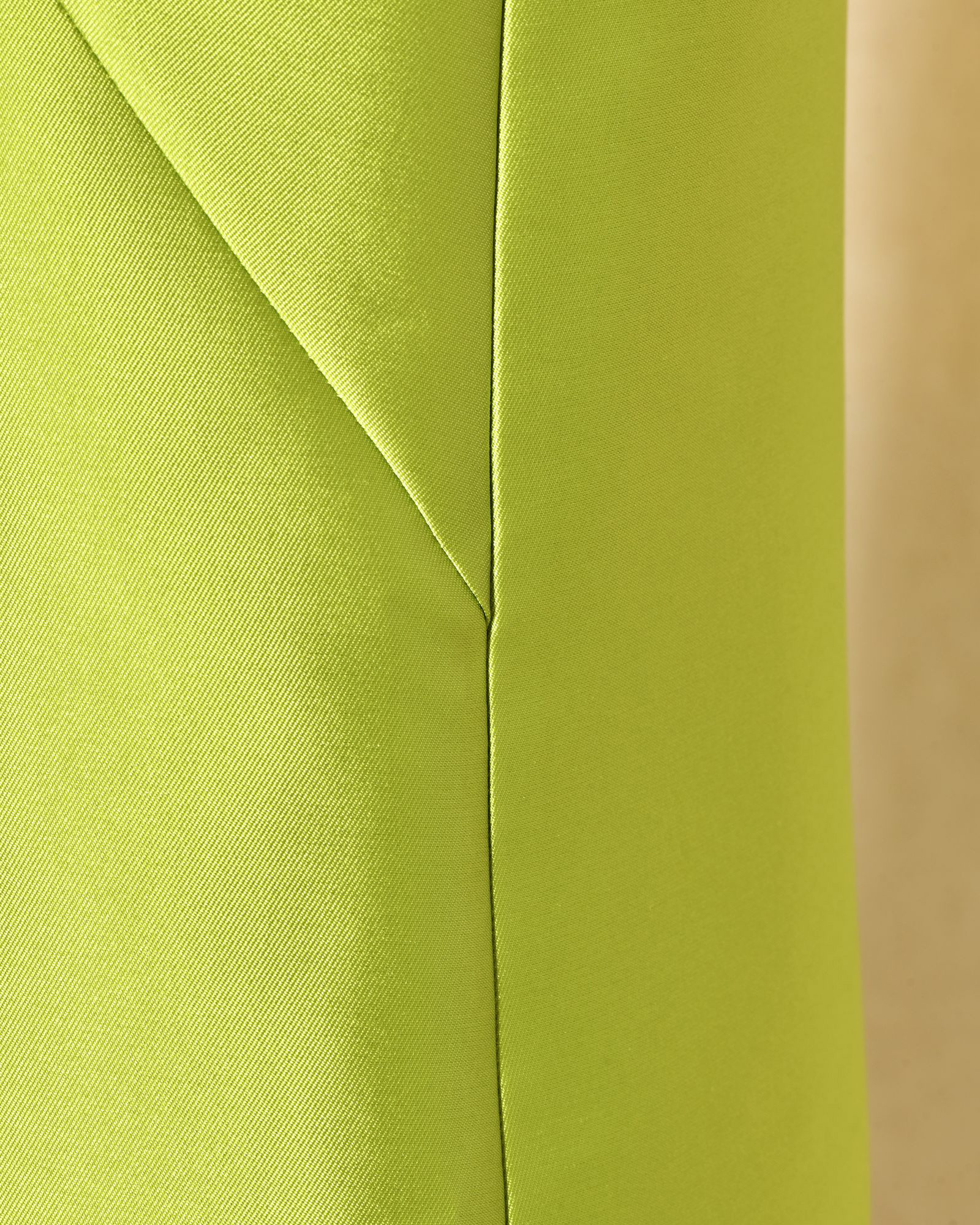 Robe trapèze vert citron sans manches Clips