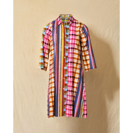 Robe à imprimés multicolores Lady Cotton