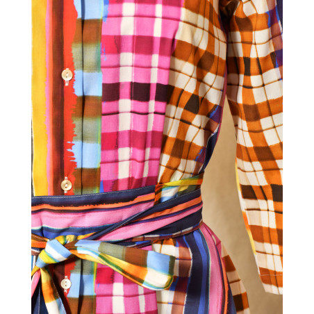 Robe à imprimés multicolores Lady Cotton