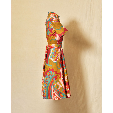 Robe chemise à imprimés multicolores Lady Cotton