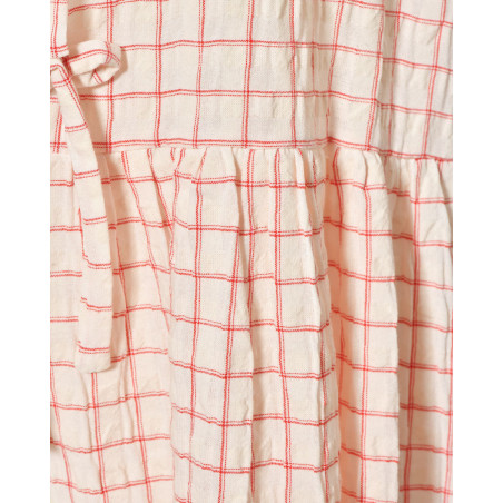 Robe en coton à carreaux à broderies florales Front Street
