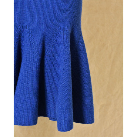 Robe en laine bleue roi Alexander McQueen