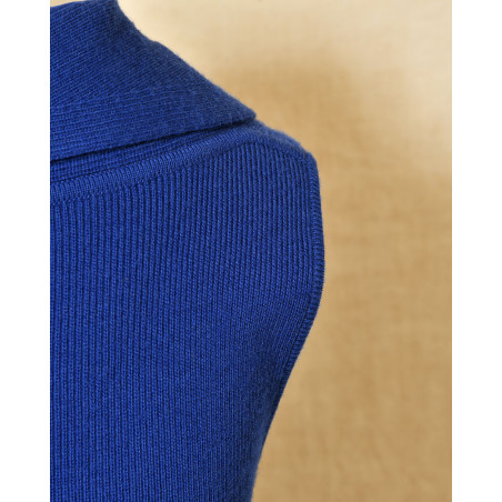 Robe en laine bleue roi Alexander McQueen