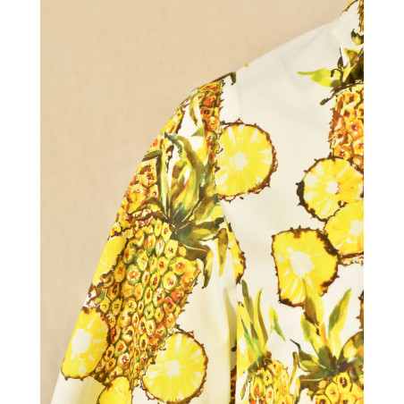 Robe chemise imprimé ananas Lady Cotton