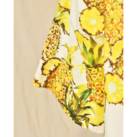 Robe chemise imprimé ananas Lady Cotton