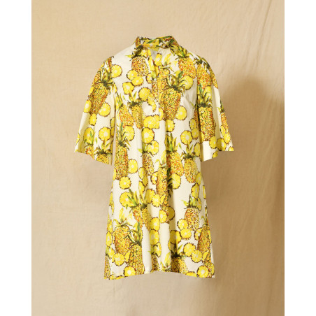 Robe chemise imprimé ananas Lady Cotton