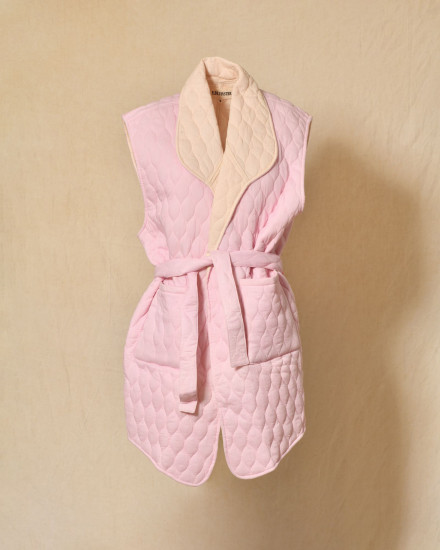 Veste sans manches matelassée rose V.de.Vinster