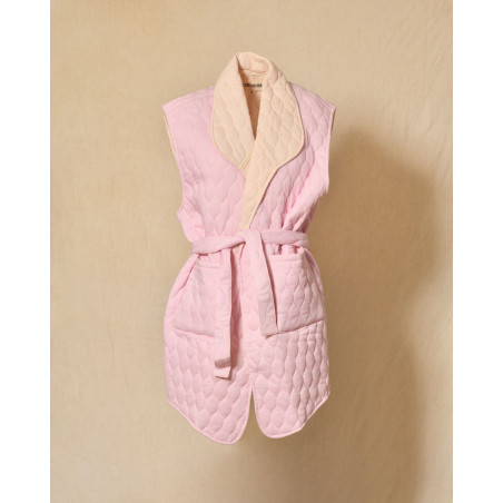 Veste sans manches matelassée rose V.de.Vinster