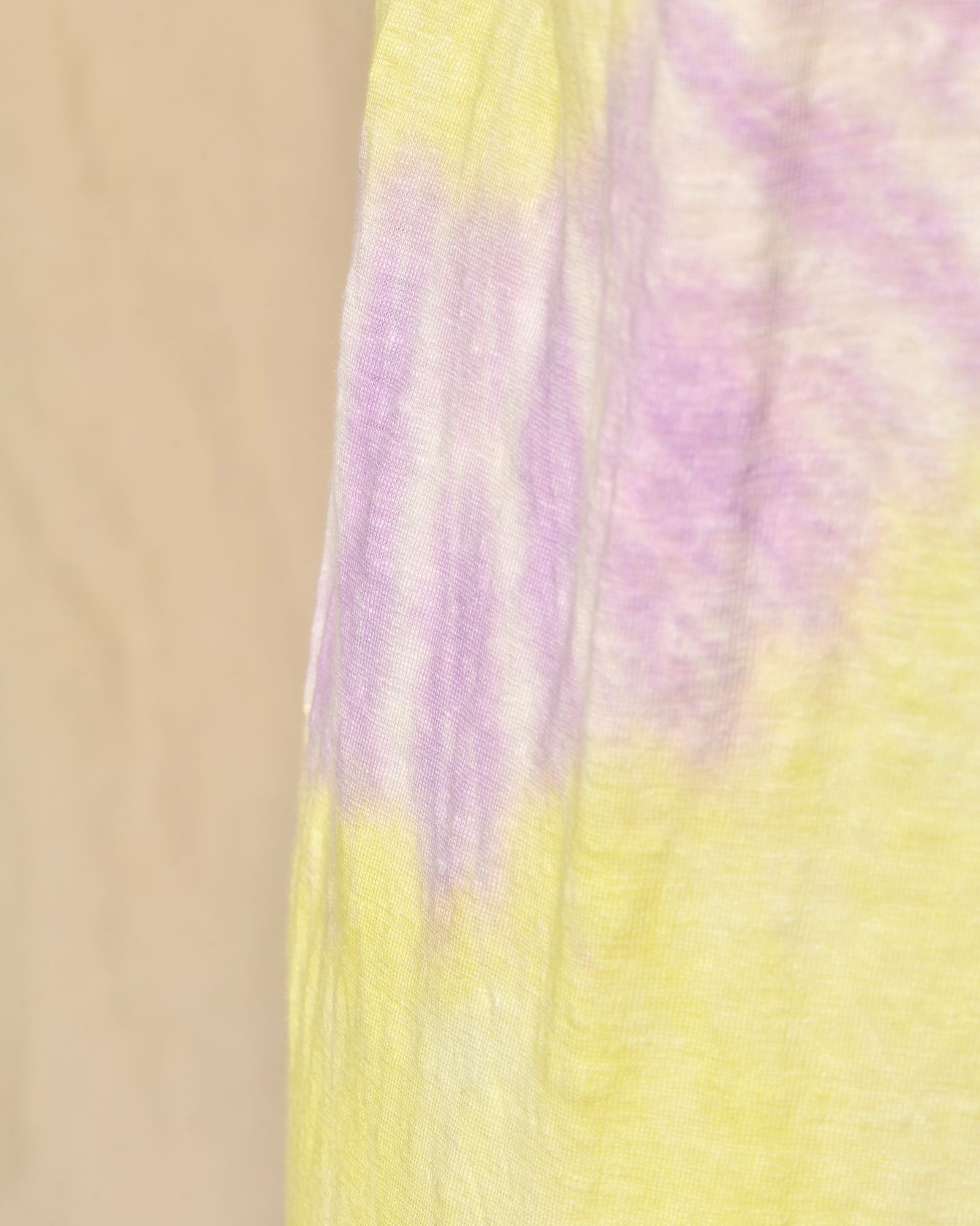 Robe en lin sans manches tie & dye jaune et lilas Ma Petite Capsule