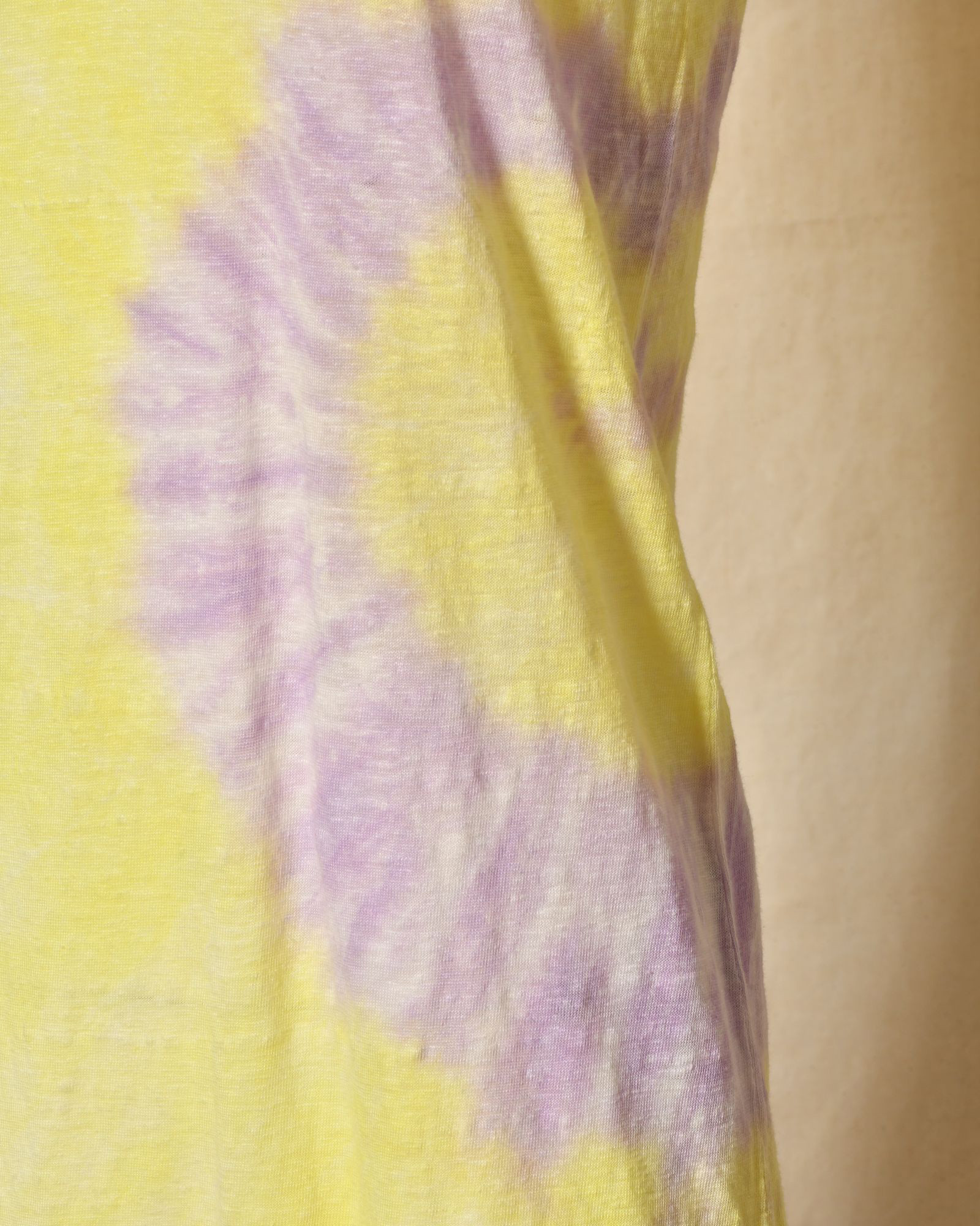 Robe en lin sans manches tie & dye jaune et lilas Ma Petite Capsule