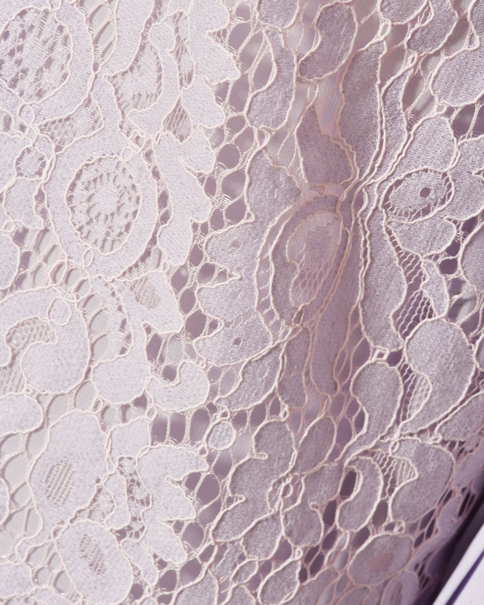 Robe en dentelle plissée violette Edward Achour