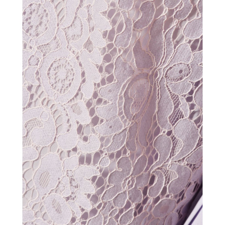 Robe en dentelle plissée violette Edward Achour