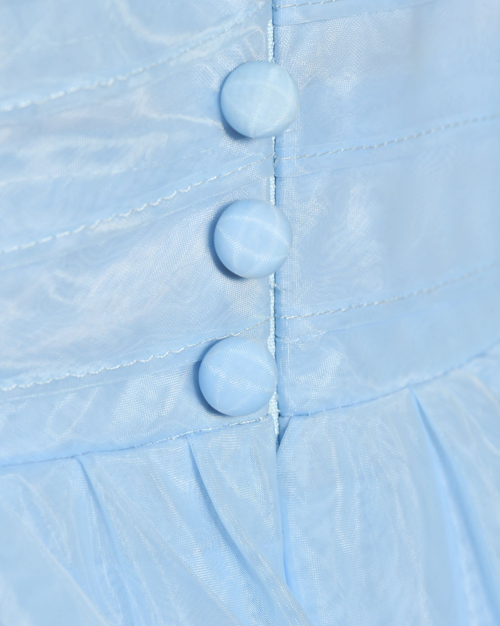 Robe patineuse bleu pastel volantée Edward Achour