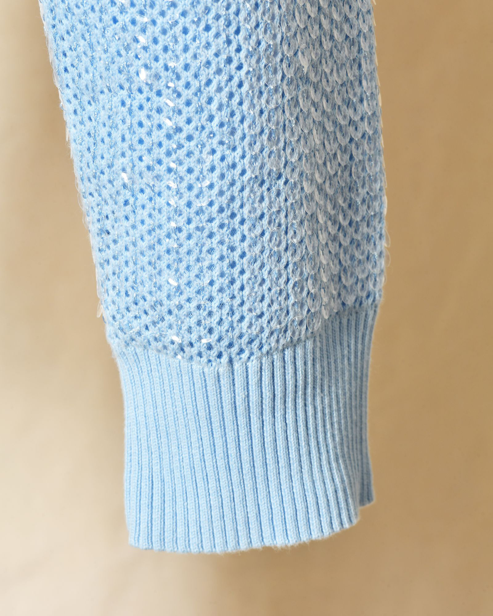 Cardigan à sequins bleu pastel Parosh