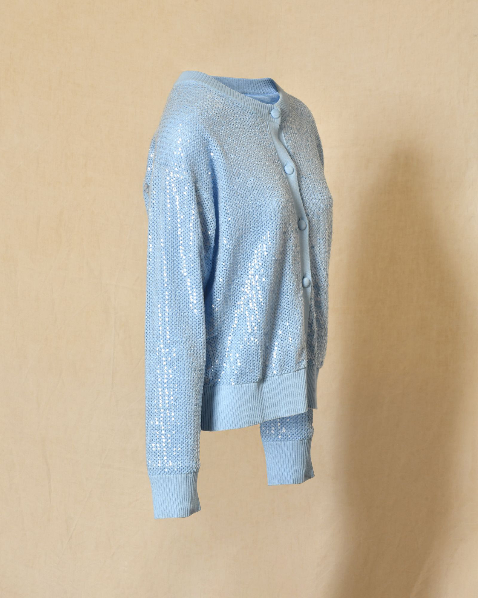 Cardigan à sequins bleu pastel Parosh