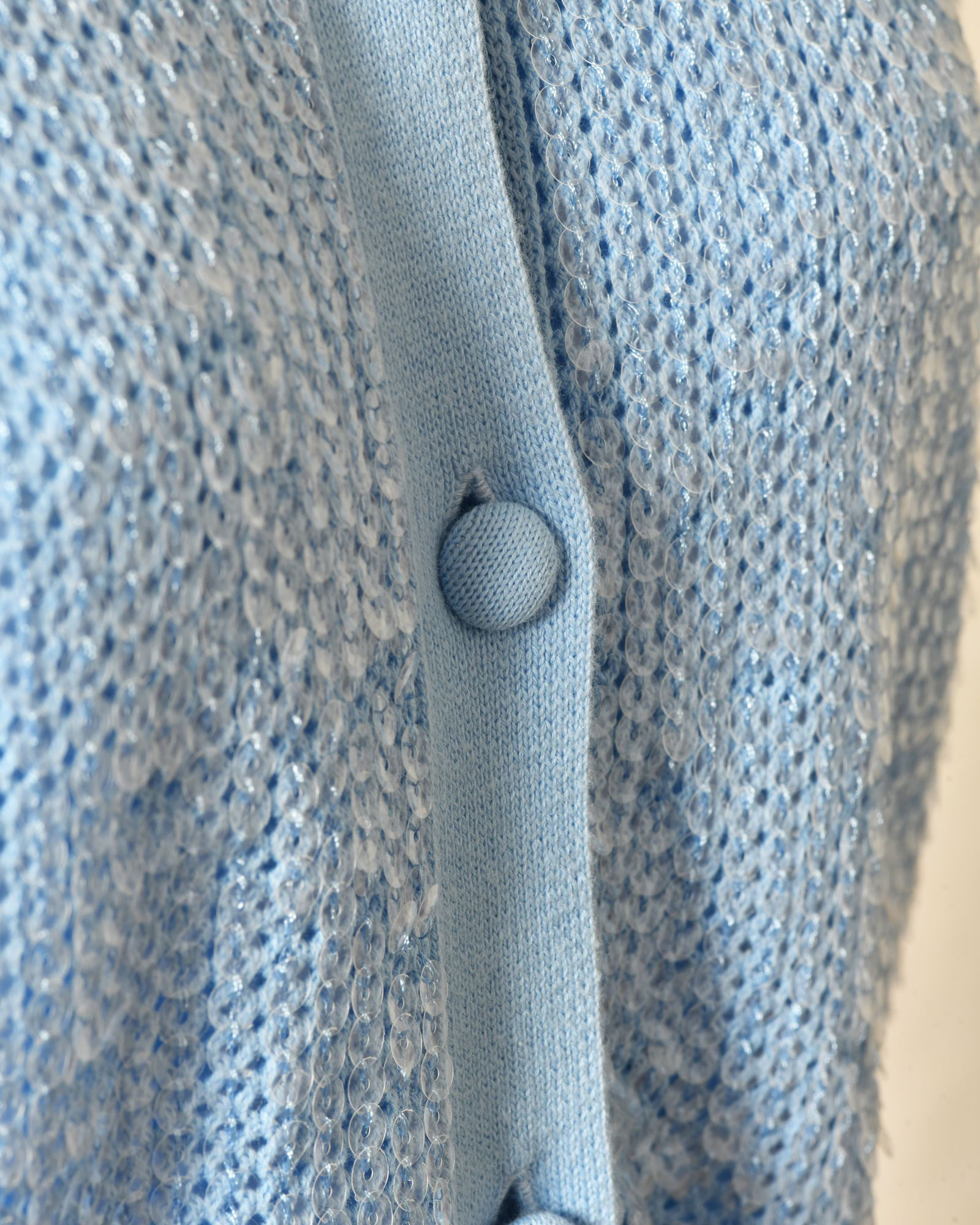 Cardigan à sequins bleu pastel Parosh