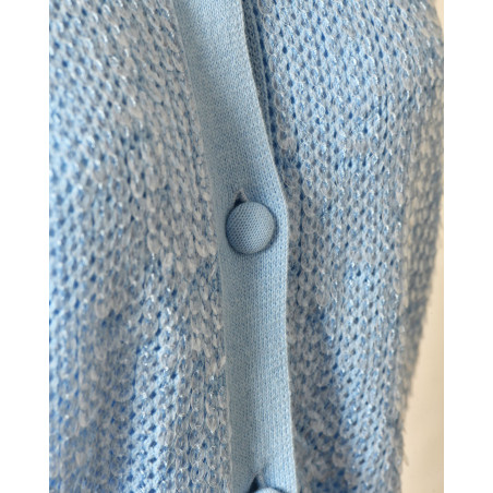 Cardigan à sequins bleu pastel Parosh