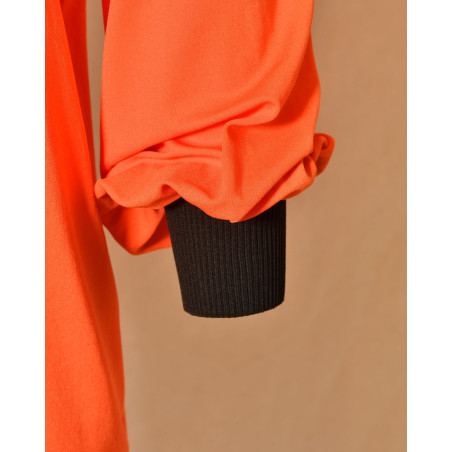 Top fluide orange à épaules dénudées Givenchy