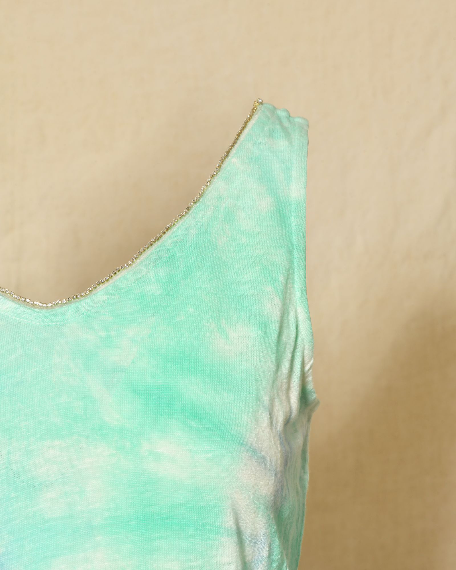 Robe en lin sans manches tie & dye verte et bleue Ma Petite Capsule