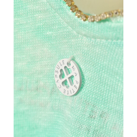 Robe en lin sans manches tie & dye verte et bleue Ma Petite Capsule