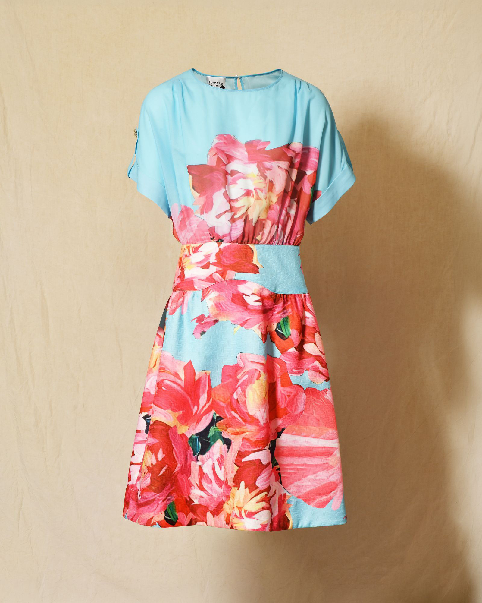 Robe patineuse à imprimé floral multicolore Edward Achour
