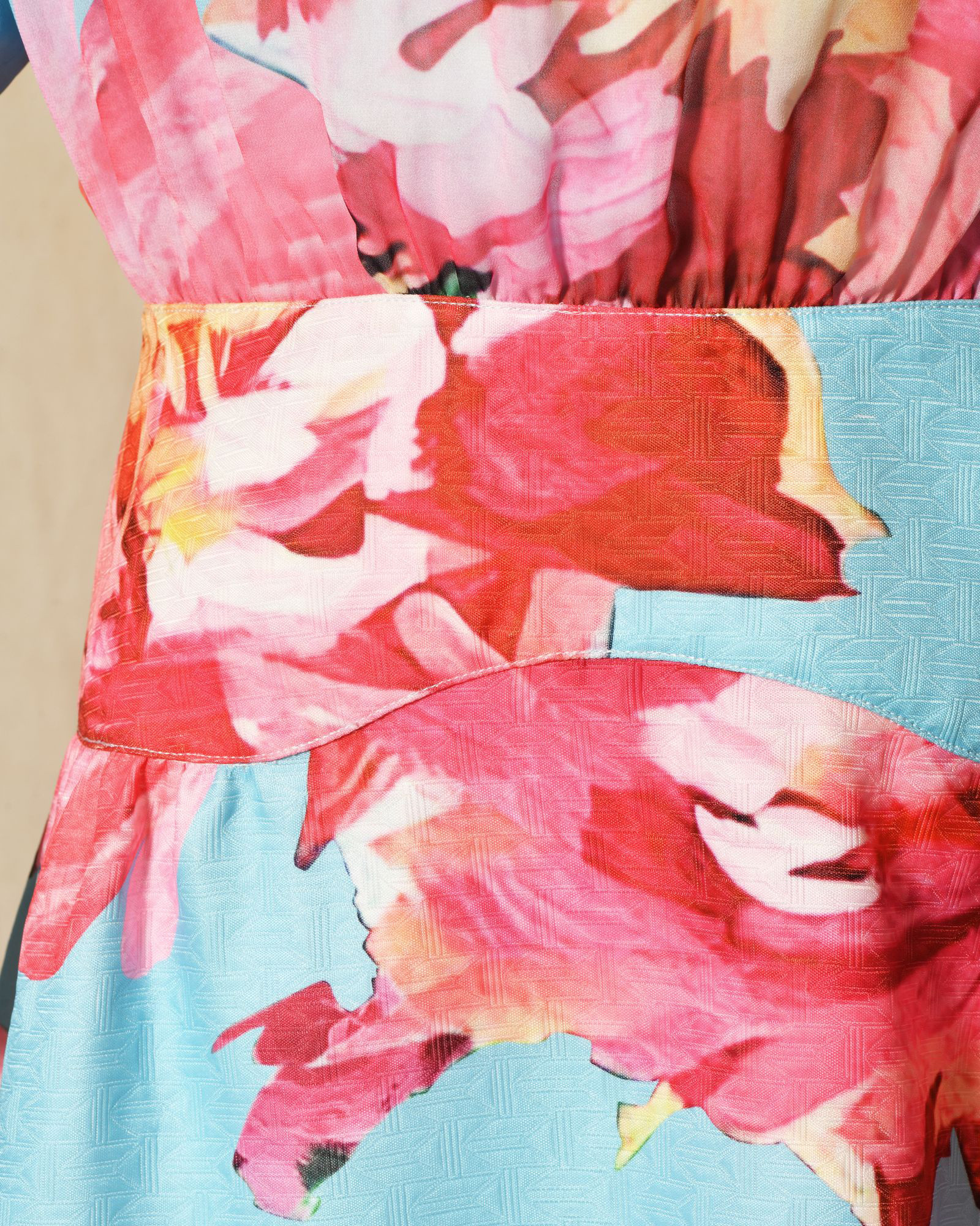 Robe patineuse à imprimé floral multicolore Edward Achour