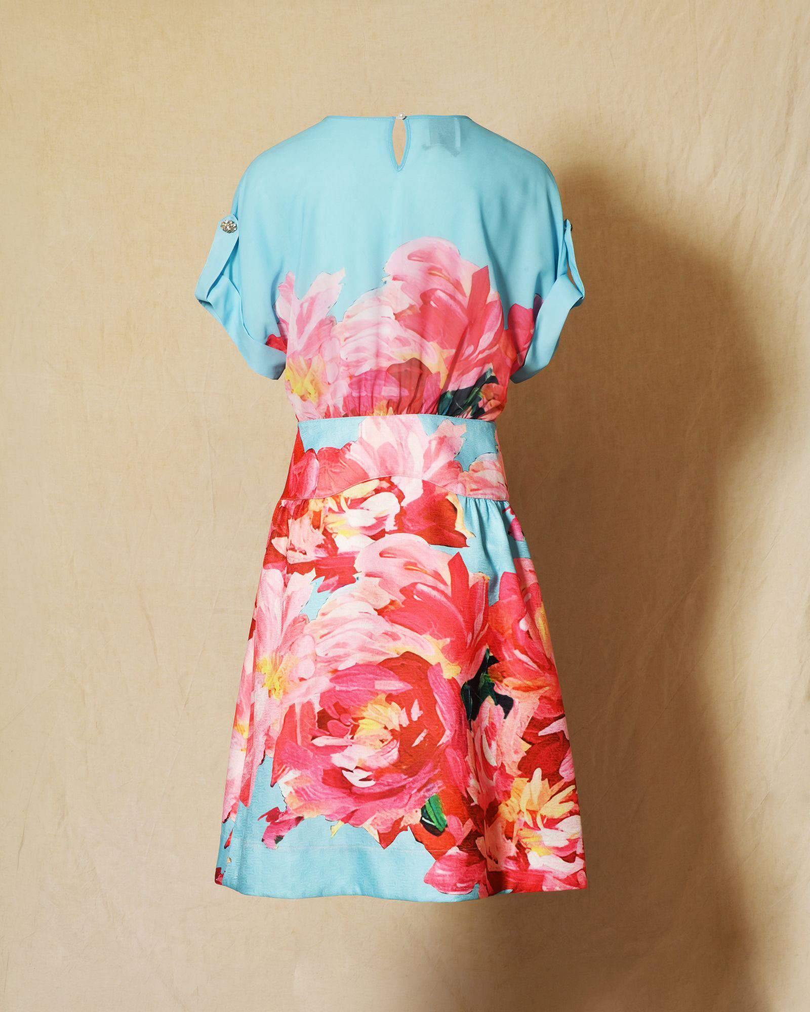 Robe patineuse à imprimé floral multicolore Edward Achour