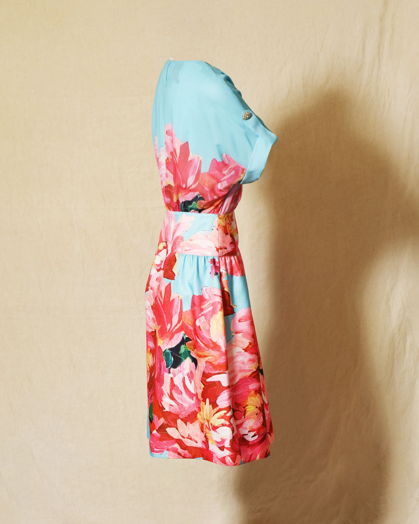 Robe patineuse à imprimé floral multicolore Edward Achour